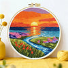 Vibrant Sunset Meadow Embroidery Kit Kits For Stitchers
