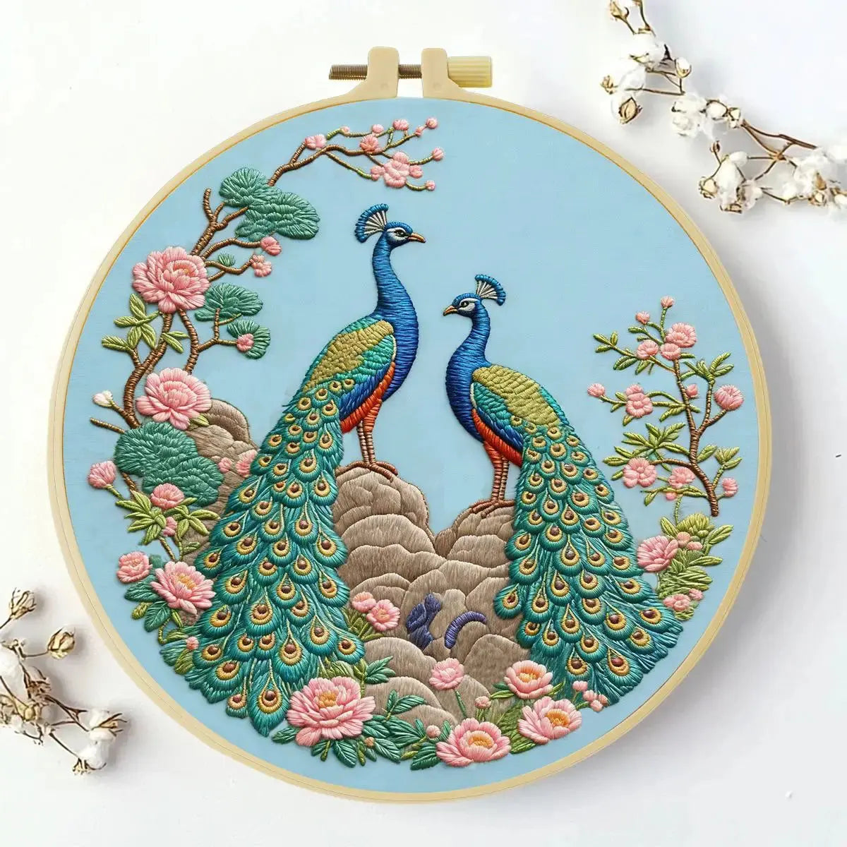 Peacock Garden Embroidery Kit Kits For Stitchers