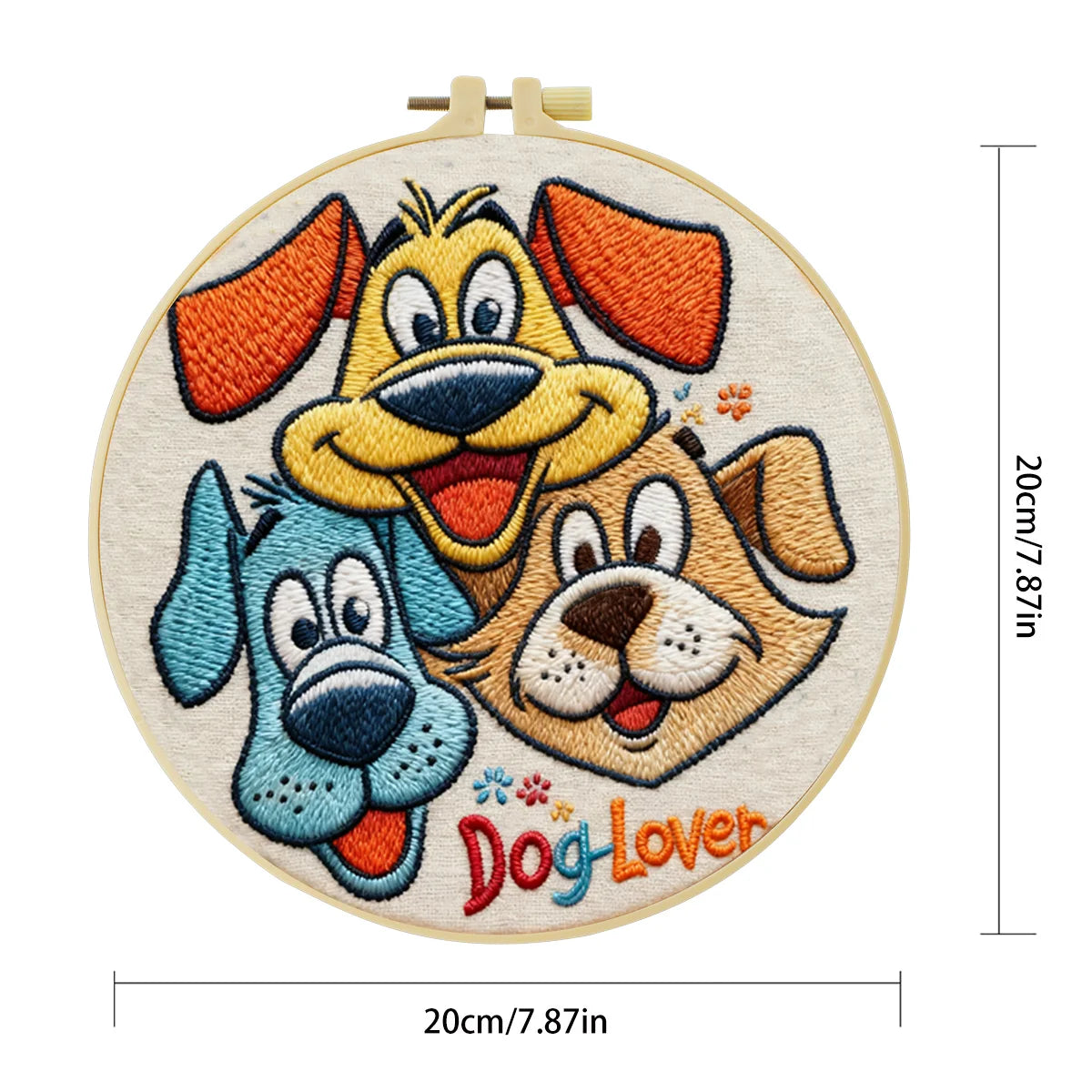 Dog Lover Embroidery Starter Kit – DIY Cartoon Puppy Sewing Art Set for Beginners