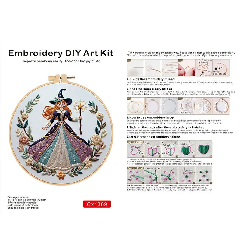Enchanted Witch Hand Embroidery Kit The Stichers Heavane