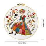 Patchwork Dress Girl Embroidery Kit Kits For Stitchers