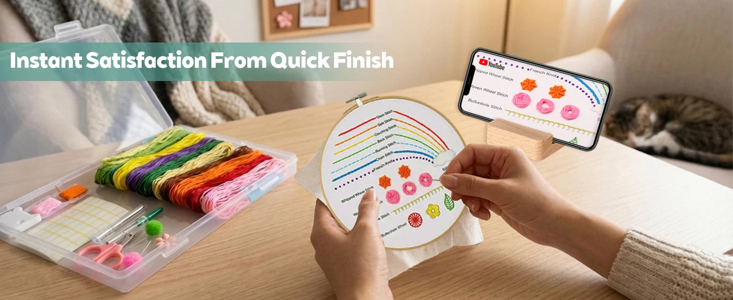 Beginner Embroidery Stitch Sampler Kit Kits For Stitchers