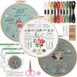 3/4pcs Beginner Embroidery Starter Kit Kits For Stitchers