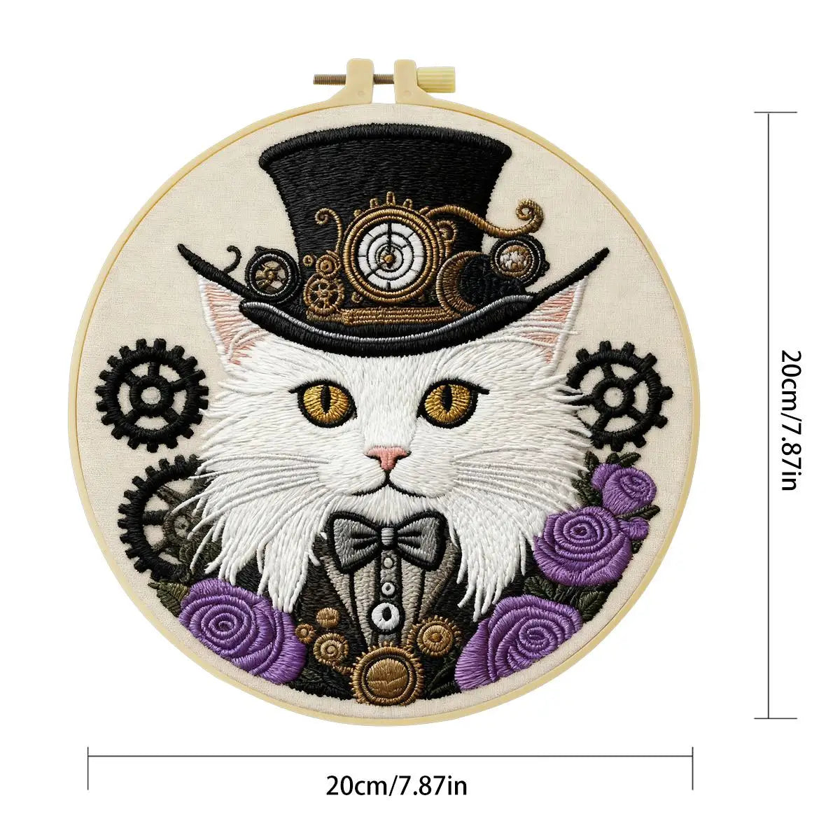 Punk Cat Embroidery Kit