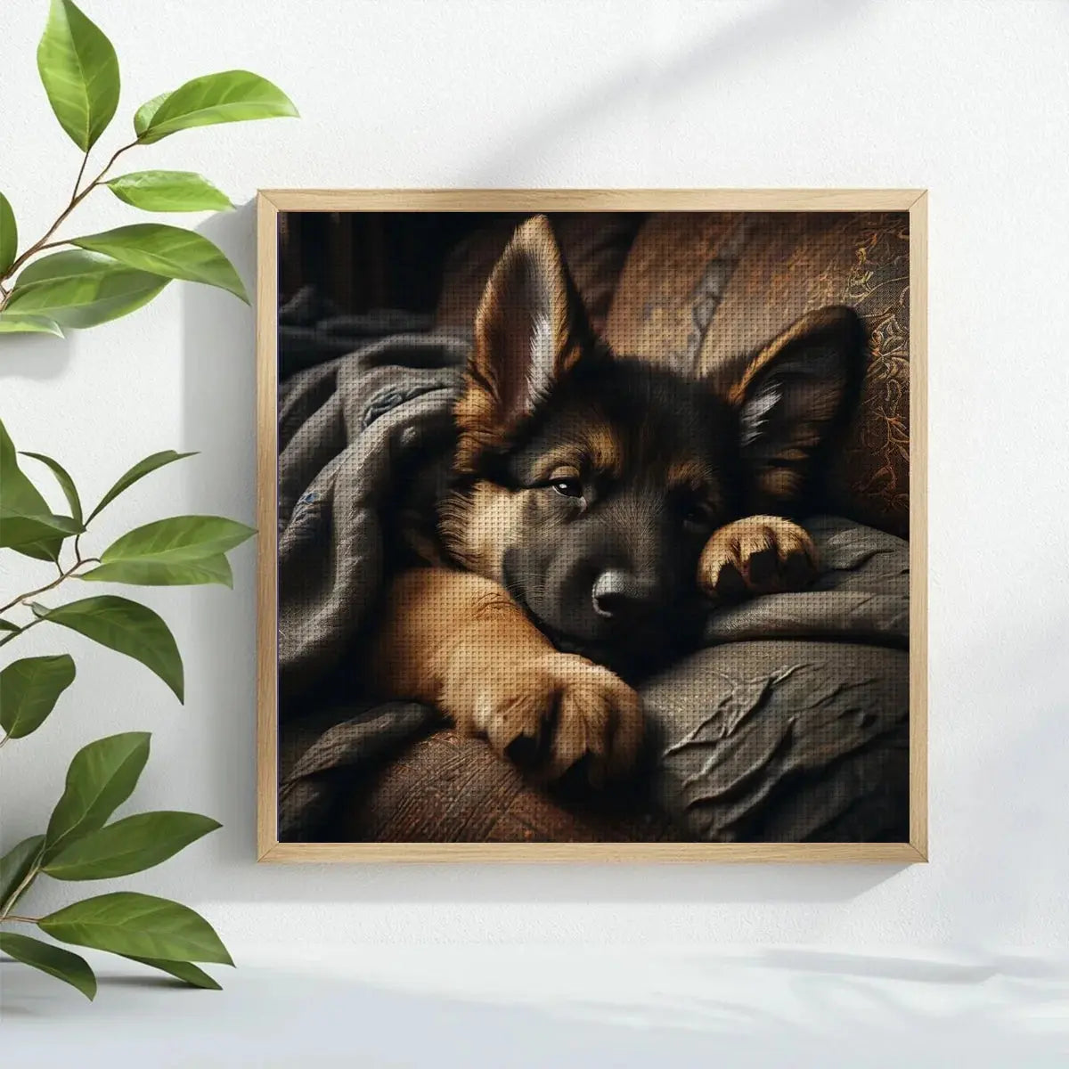 Sleeping Shepherd Puppy Cross Stitch Kit 🐾💤🤎 Kits For Stitchers