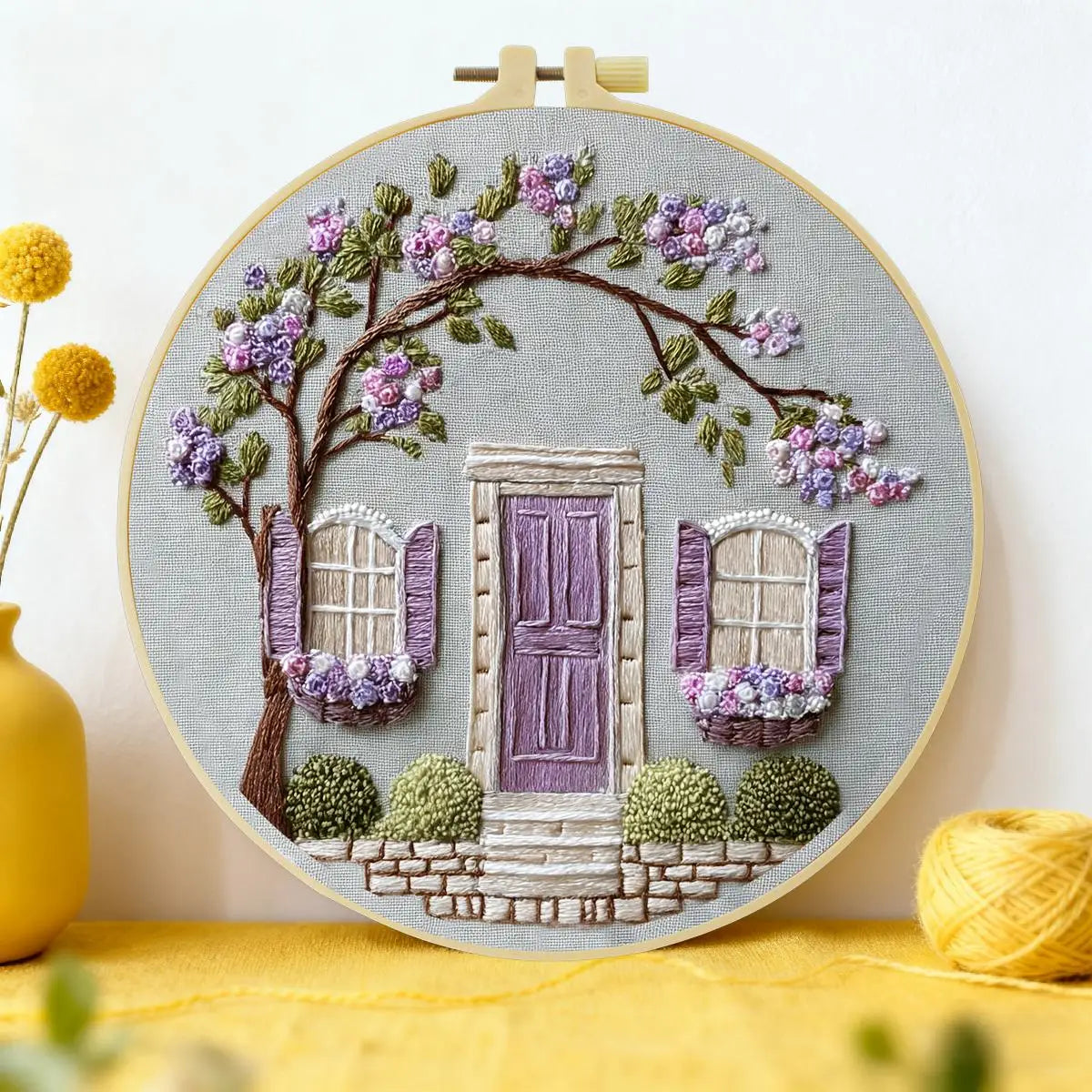 Lavender Cottage Embroidery Kit Kits For Stitchers