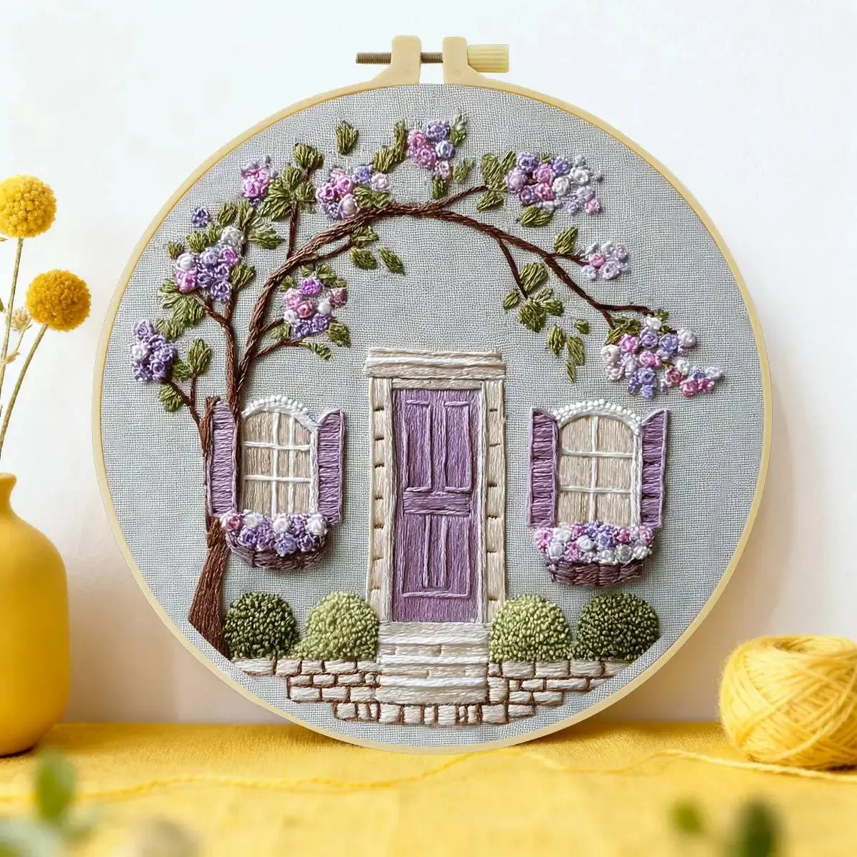 Lavender Cottage Embroidery Kit Kits For Stitchers