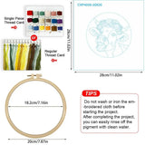 Cute Cow Embroidery Kit for Beginners – DIY Floral Farm Animal Hand Embroidery Hoop Set Kits For Stitchers