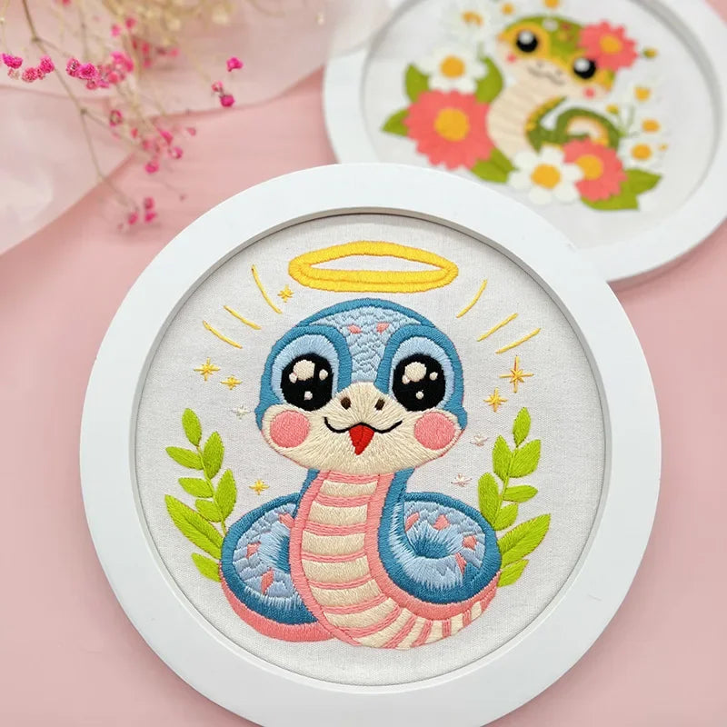 Snake Hand Embroidery Kit