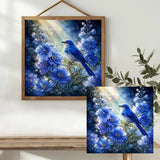 Bluebird in Moonlit Blossoms Cross Stitch Kit 💙🐦🌸✨ Kits For Stitchers