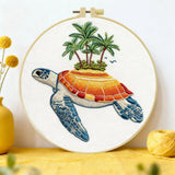 Sea Turtle Paradise Embroidery Kit 🐢🌴🧵