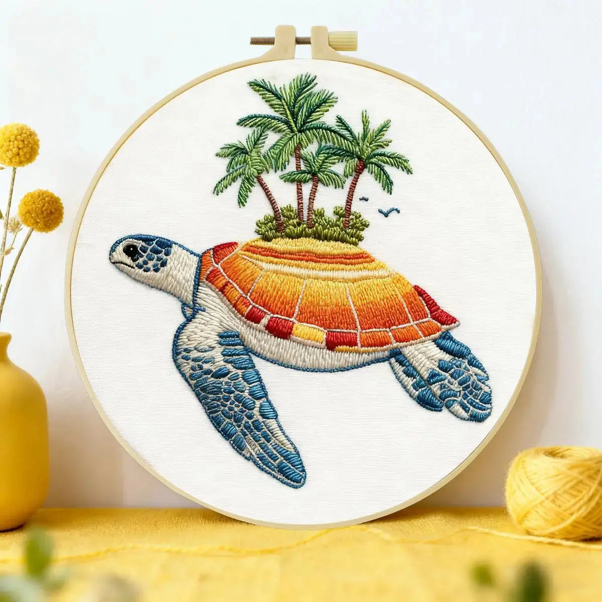 Sea Turtle Paradise Embroidery Kit 🐢🌴🧵 Kits For Stitchers