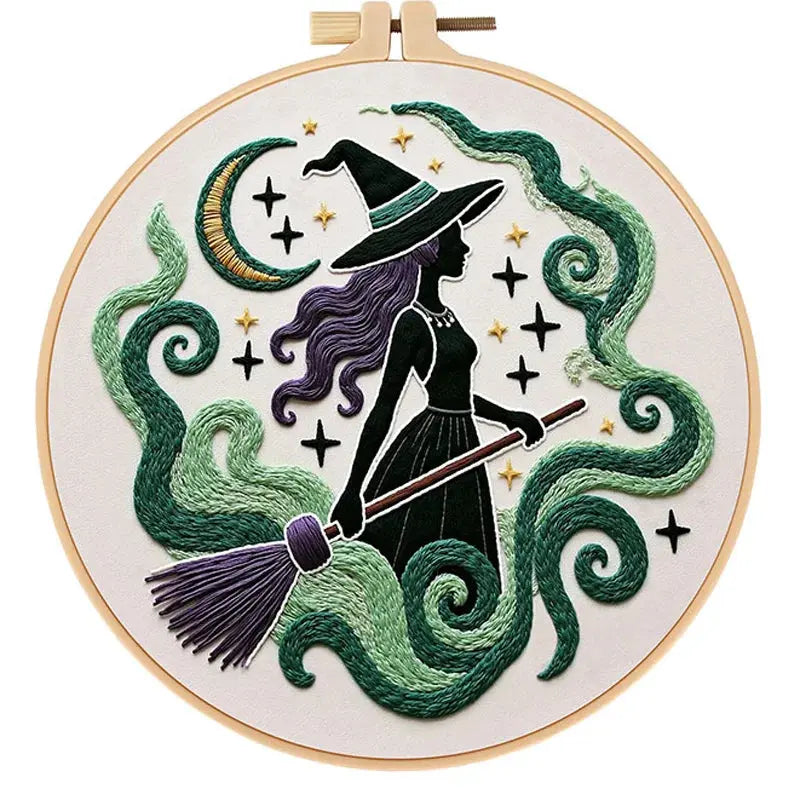 Enchanted Witch Hand Embroidery Kit The Stichers Heavane