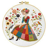 Patchwork Dress Girl Embroidery Kit Kits For Stitchers