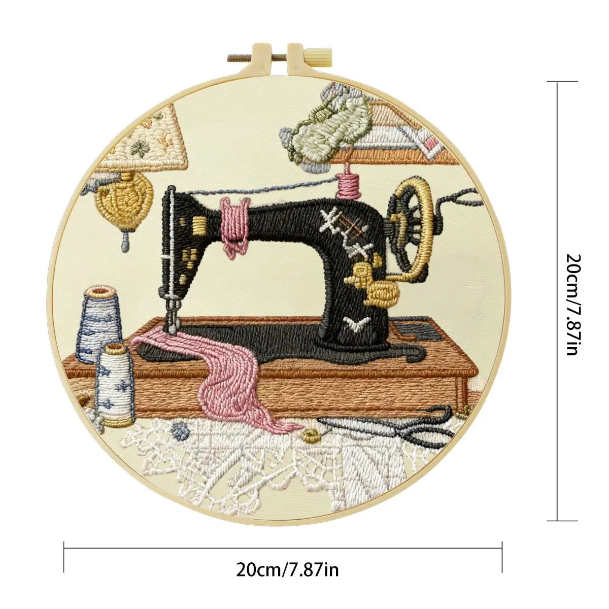 Retro Sewing Machine Embroidery Kit