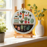 Hand-Embroidered Garden Wall Art – Vegetable & Plant Hoop Decor The Stichers Heavane