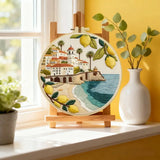 Mediterranean Lemon Coast Embroidery Kit Kits For Stitchers
