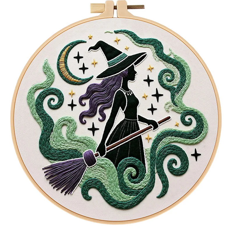 Magical Witches Embroidery Kit – Set of 3