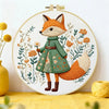 Fox Embroidery Kit for Beginners – DIY Woodland Animal Hand Embroidery Hoop Set Kits For Stitchers