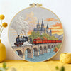Vintage Steam Train Embroidery Starter Kit – DIY Scenic Landscape Sewing Art Set for Beginners Kits For Stitchers