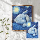 Starry Night Bunny Cross Stitch Kit 🐰🌙🧵 Kits For Stitchers