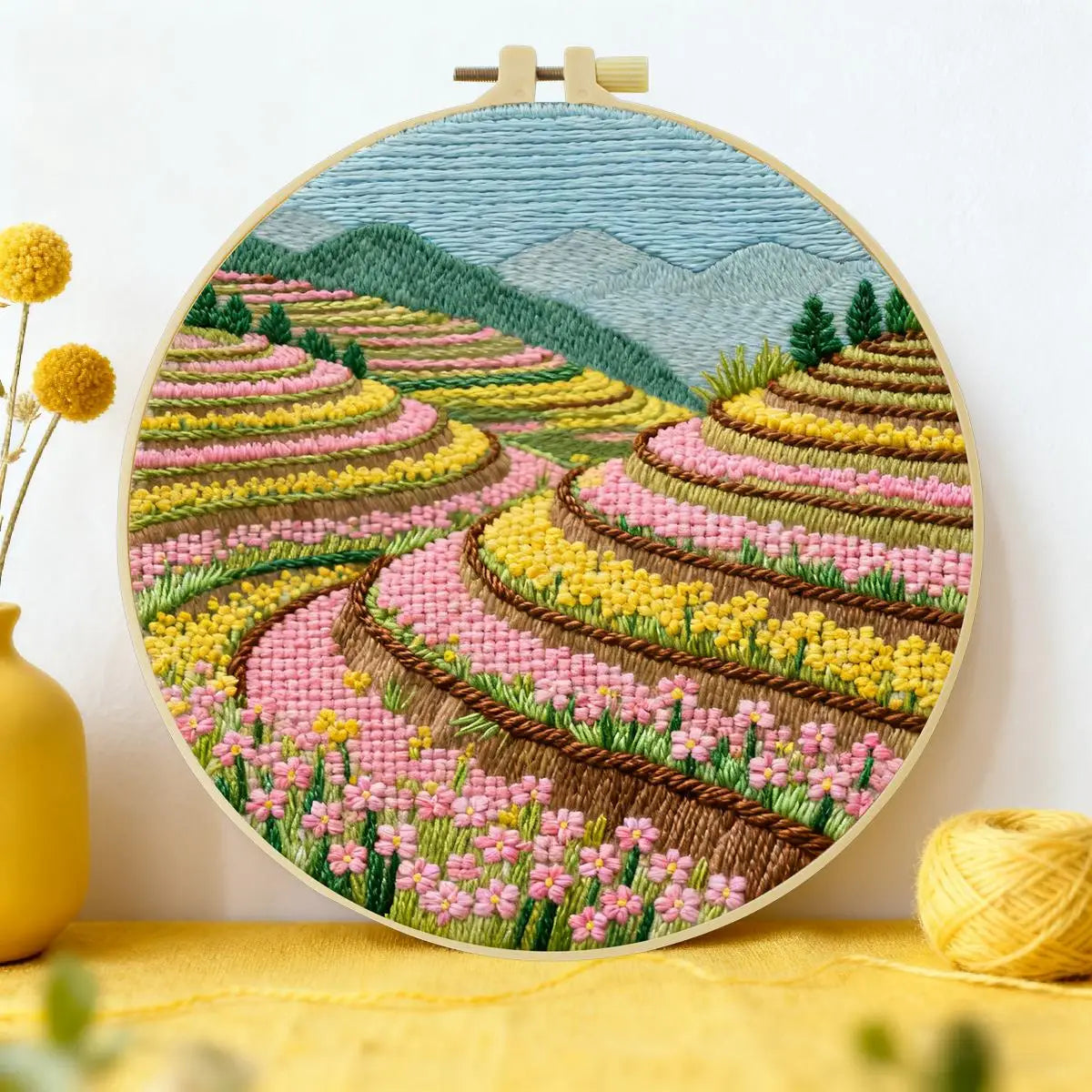 Terraced Fields Embroidery Kit