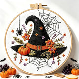 Spooky Halloween Floral Embroidery Kit – Set of 4