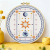 Sun Moon Celestial Embroidery Kit – DIY Boho Astrology Hoop Art for Beginners & Craft Lovers