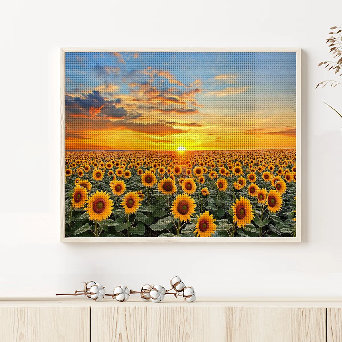 Sunflower Field Sunset Cross Stitch Kit 🌻🌅