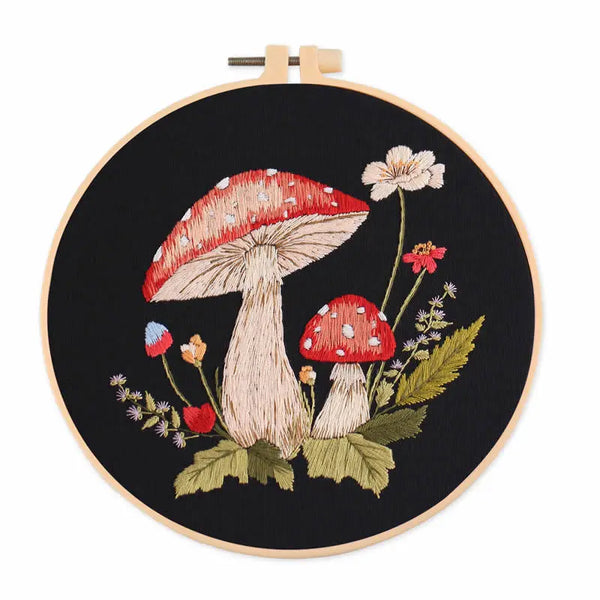 Woodland Mushroom Hand Embroidery Kit