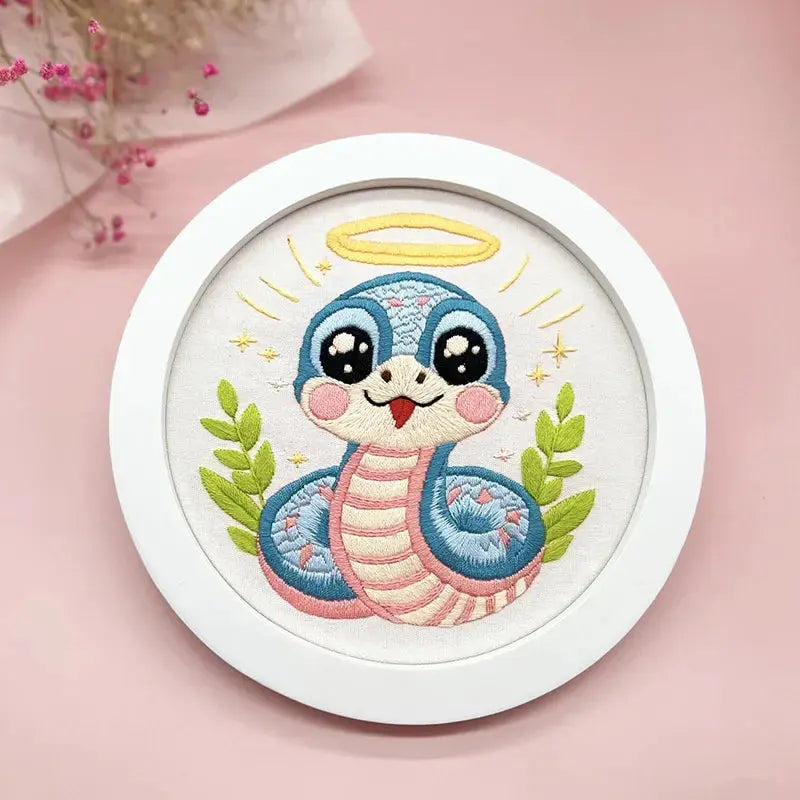 Snake Hand Embroidery Kit The Stichers Heavane