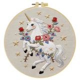 Celestial Rose Unicorn Embroidery Kit Kits For Stitchers
