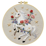 Celestial Rose Unicorn Embroidery Kit Kits For Stitchers