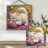 Playful White Kitten Cross Stitch Kit 🐱🧶🧵
