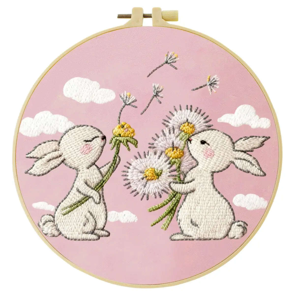 Two Rabbits Embroidery Kit