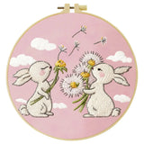 Two Rabbits Embroidery Kit