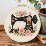 Floral Sewing Machine Hand Embroidery Kit The Stichers Heavane