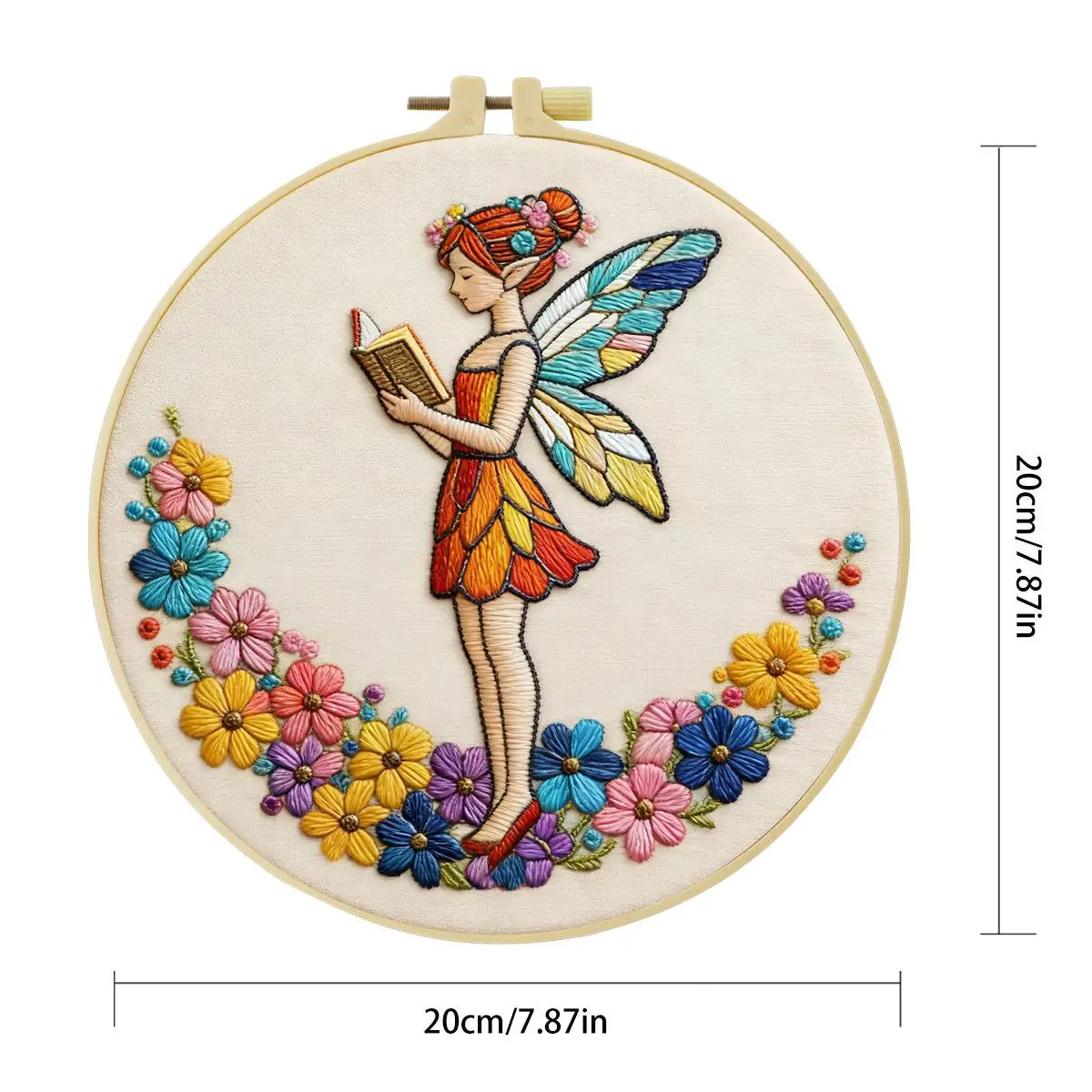 Fairy Embroidery Kit for Beginners – DIY Fantasy Hand Embroidery Hoop Set