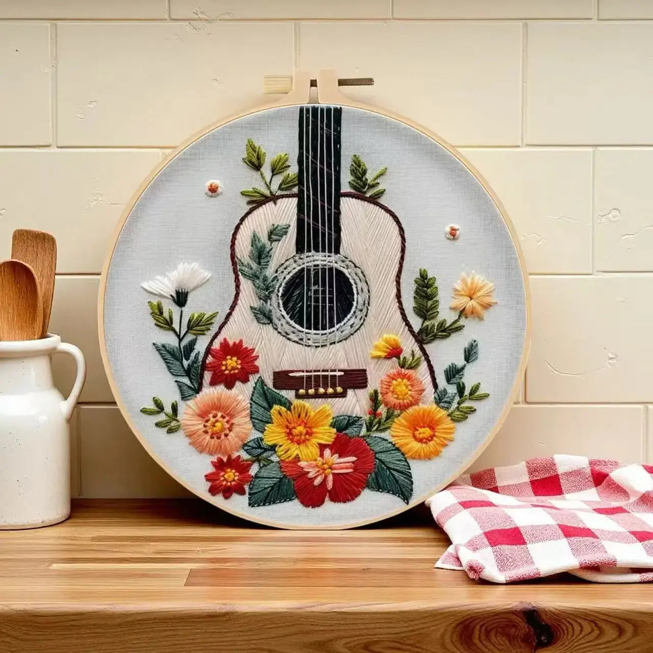 Floral Violin Embroidery Starter Kit The Stichers Heavane