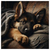 Sleeping Shepherd Puppy Cross Stitch Kit 🐾💤🤎