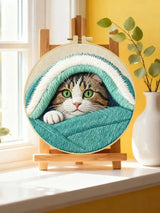Cozy Blanket Kitten Embroidery Kit 🐱🩵🧵 Kits For Stitchers