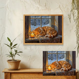 Cozy Winter Cat by Candlelight Cross Stitch Kit 🐱🕯️❄️