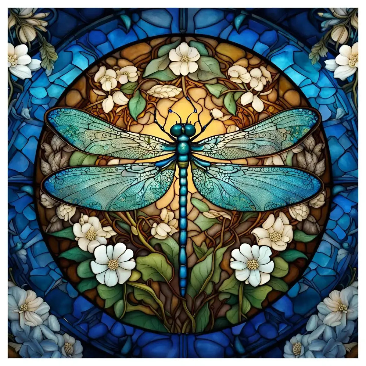 Blue Dragonfly Stained Glass Cross Stitch Kit 🦋💙 Kits For Stitchers