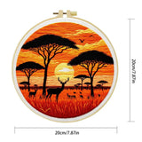 African Safari Sunset Embroidery Kit Kits For Stitchers