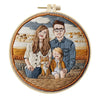 Custom Family Portrait Embroidery Kit – Personalized DIY Hand Embroidery Hoop Art Set from Photo