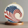 American Flag Wave Embroidery Kit Kits For Stitchers