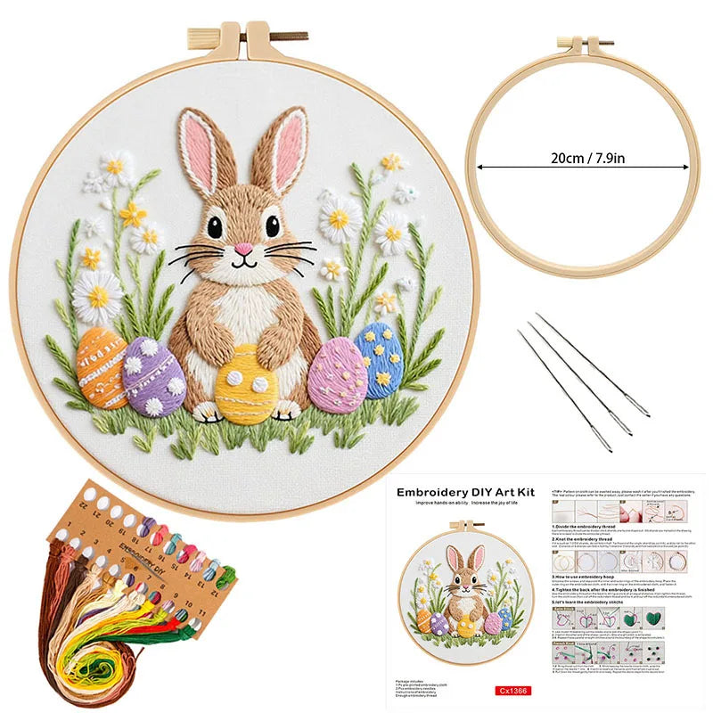 Easter Bunny Embroidery Kit Kits For Stitchers