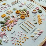 3-Piece Beginner Embroidery Stitch Learning Kit Kits For Stitchers