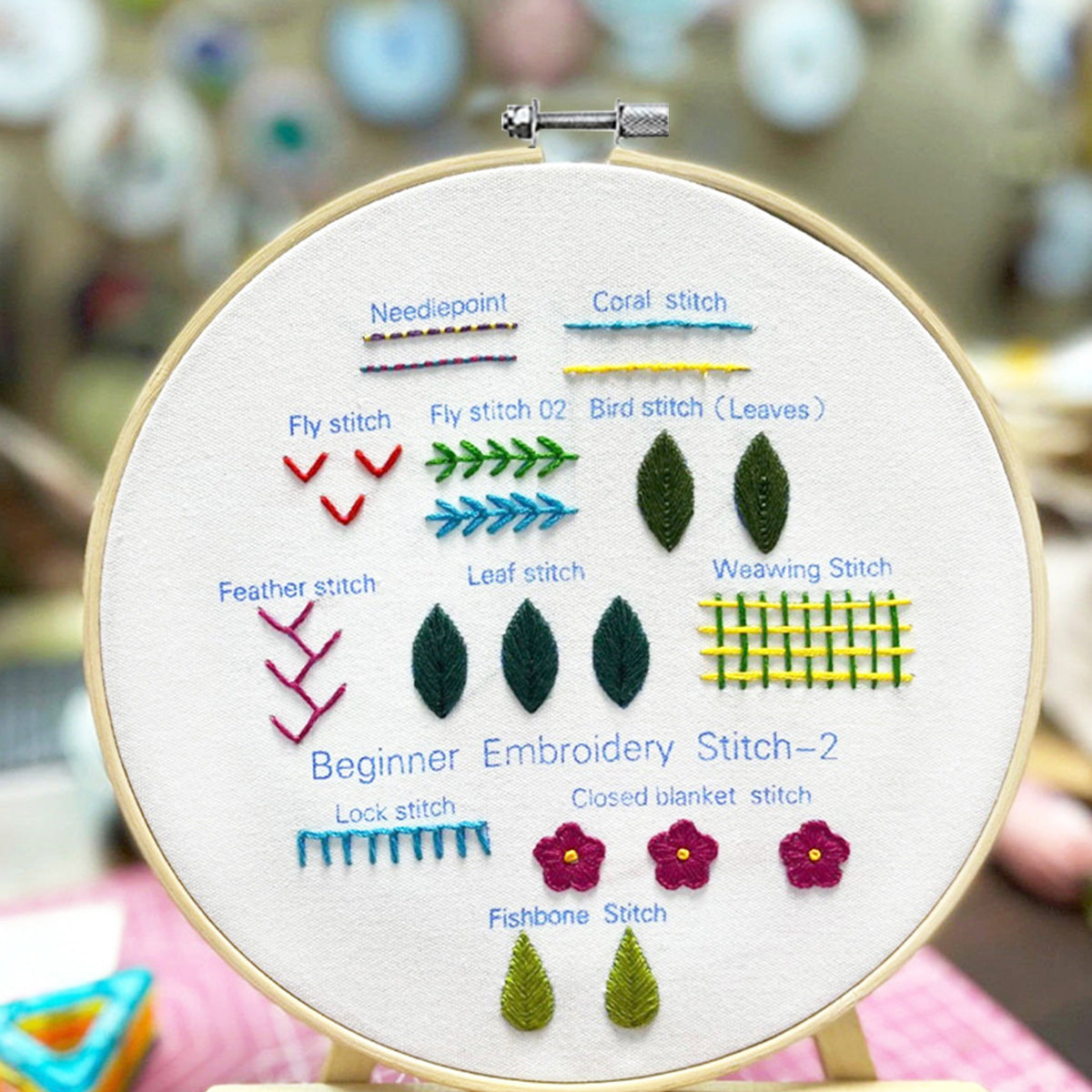 3-Piece Beginner Embroidery Technique Kit Kits For Stitchers