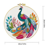 Boho Peacock Embroidery Kit Kits For Stitchers